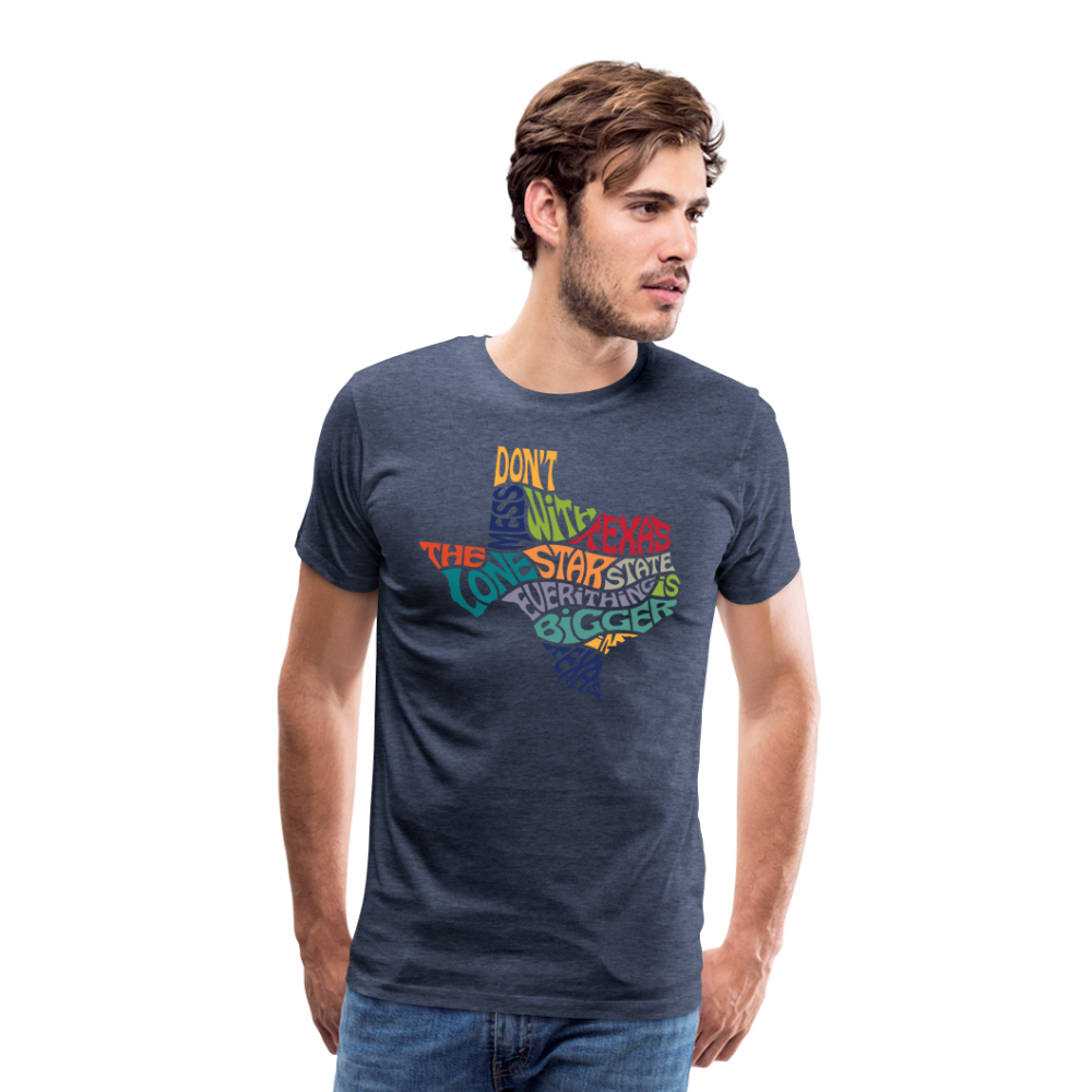 Texan Legacy: Classic Sayings Premium Cotton Shirt for True Texas Admirers - heather blue