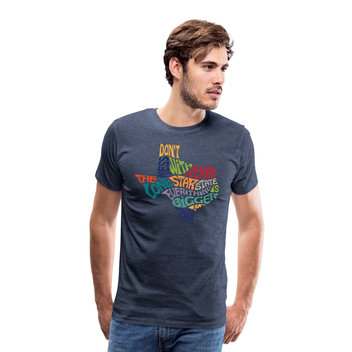 Texan Legacy: Classic Sayings Premium Cotton Shirt for True Texas Admirers - heather blue