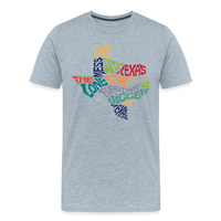 Load image into Gallery viewer, Texan Legacy: Classic Sayings Premium Cotton Shirt for True Texas Admirers - heather ice blue

