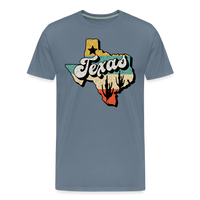 Load image into Gallery viewer, Retro Texan Vibes: Premium Cotton Shirt with Vintage Texas Logo - steel blue
