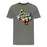 Load image into Gallery viewer, Retro Texan Vibes: Premium Cotton Shirt with Vintage Texas Logo - asphalt gray
