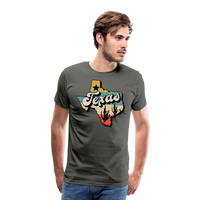 Load image into Gallery viewer, Retro Texan Vibes: Premium Cotton Shirt with Vintage Texas Logo - asphalt gray
