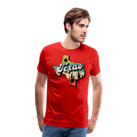 Load image into Gallery viewer, Retro Texan Vibes: Premium Cotton Shirt with Vintage Texas Logo - red
