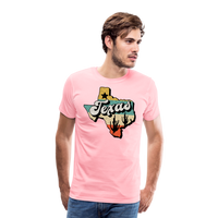 Load image into Gallery viewer, Retro Texan Vibes: Premium Cotton Shirt with Vintage Texas Logo - pink

