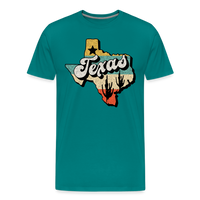 Load image into Gallery viewer, Retro Texan Vibes: Premium Cotton Shirt with Vintage Texas Logo - teal

