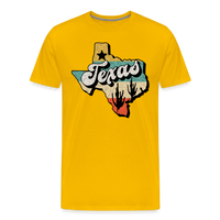 Load image into Gallery viewer, Retro Texan Vibes: Premium Cotton Shirt with Vintage Texas Logo - sun yellow
