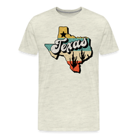 Load image into Gallery viewer, Retro Texan Vibes: Premium Cotton Shirt with Vintage Texas Logo - heather oatmeal

