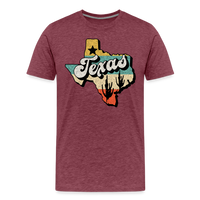 Load image into Gallery viewer, Retro Texan Vibes: Premium Cotton Shirt with Vintage Texas Logo - heather burgundy
