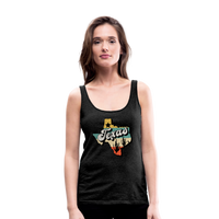 Load image into Gallery viewer, Vintage Texan Chic: Women&#39;s Premium Cotton Tank Top with Retro Texas Logo - charcoal grey
