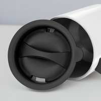 Load image into Gallery viewer, Pretty in Pink Texan Greetings: Insulated Travel Mug with &#39;Hey Y&#39;all&#39; Slogan and Texas Silhouette - white
