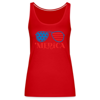 Load image into Gallery viewer, Patriotic Shades of &#39;Merica: Premium Women&#39;s Tank Top with Flag-Inspired Sunglasses - red
