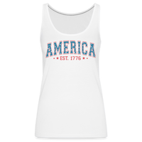 Load image into Gallery viewer, American Legacy: Premium Women&#39;s Tank Top with &#39;America EST. 1776&#39; - white
