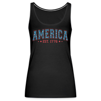 Load image into Gallery viewer, American Legacy: Premium Women&#39;s Tank Top with &#39;America EST. 1776&#39; - black
