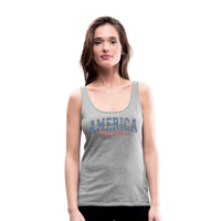 Load image into Gallery viewer, American Legacy: Premium Women&#39;s Tank Top with &#39;America EST. 1776&#39; - heather gray
