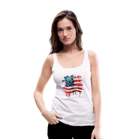 Load image into Gallery viewer, Artistic Glory: Premium Women&#39;s Tank Top with Watercolor American Flag - white
