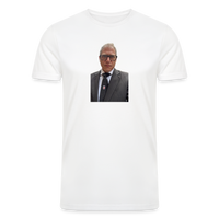 Load image into Gallery viewer, British Humor at its Finest: Tri-Blend Men&#39;s Organic Shirt with Funny Face of Jamie - white
