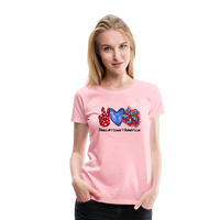 Load image into Gallery viewer, Peace, Love, America: Women&#39;s Premium T-Shirt - pink

