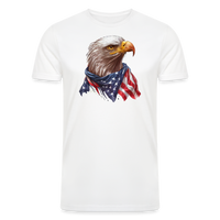 Load image into Gallery viewer, Eagle&#39;s Pride: Men&#39;s Tri-Blend T-Shirt with Patriotic Bald Eagle - white
