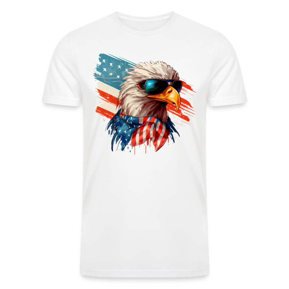 Aviator Freedom Men s Tri Blend T Shirt with Bald Eagle and American RandomShirts