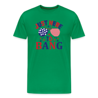 Load image into Gallery viewer, Explosive Humor: Men&#39;s Premium Shirt for 4th of July &quot;Just Here To Bang&quot; - kelly green
