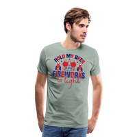 Load image into Gallery viewer, &quot;Hold My Beer&quot; 4th of July Men&#39;s Premium T-Shirt - steel green
