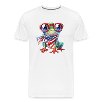 Load image into Gallery viewer, &quot;Frogs &#39;n Flags&quot; - Quirky Patriotic Men&#39;s Premium T-Shirt - white
