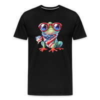 Load image into Gallery viewer, &quot;Frogs &#39;n Flags&quot; - Quirky Patriotic Men&#39;s Premium T-Shirt - black
