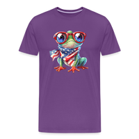 Load image into Gallery viewer, &quot;Frogs &#39;n Flags&quot; - Quirky Patriotic Men&#39;s Premium T-Shirt - purple
