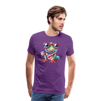Load image into Gallery viewer, &quot;Frogs &#39;n Flags&quot; - Quirky Patriotic Men&#39;s Premium T-Shirt - purple
