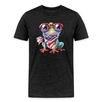 Load image into Gallery viewer, &quot;Frogs &#39;n Flags&quot; - Quirky Patriotic Men&#39;s Premium T-Shirt - charcoal grey
