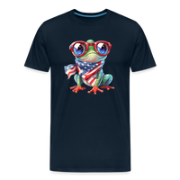 Load image into Gallery viewer, &quot;Frogs &#39;n Flags&quot; - Quirky Patriotic Men&#39;s Premium T-Shirt - deep navy
