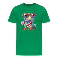 Load image into Gallery viewer, &quot;Frogs &#39;n Flags&quot; - Quirky Patriotic Men&#39;s Premium T-Shirt - kelly green
