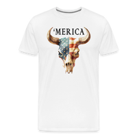 Load image into Gallery viewer, &quot;Merica Moo-stique&quot; - Bold Men&#39;s Premium 4th of July T-Shirt - white
