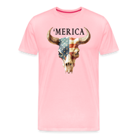 Load image into Gallery viewer, &quot;Merica Moo-stique&quot; - Bold Men&#39;s Premium 4th of July T-Shirt - pink
