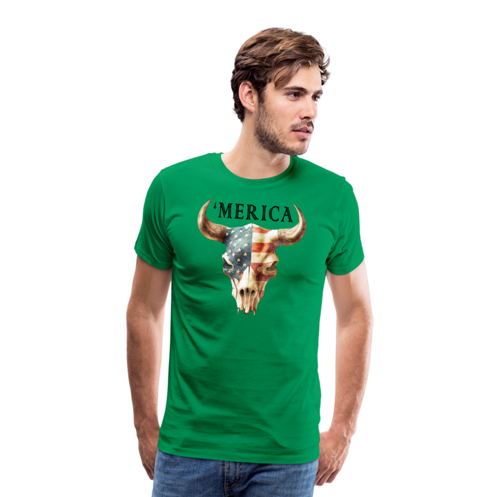 "Merica Moo-stique" - Bold Men's Premium 4th of July T-Shirt - kelly green