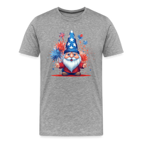 Load image into Gallery viewer, &quot;Yankee Doodle Dandy Gnome&quot; - Charming Men&#39;s Premium 4th of July T-Shirt - heather gray
