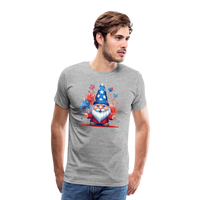Load image into Gallery viewer, &quot;Yankee Doodle Dandy Gnome&quot; - Charming Men&#39;s Premium 4th of July T-Shirt - heather gray
