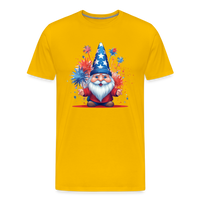 Load image into Gallery viewer, &quot;Yankee Doodle Dandy Gnome&quot; - Charming Men&#39;s Premium 4th of July T-Shirt - sun yellow
