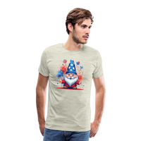 Load image into Gallery viewer, &quot;Yankee Doodle Dandy Gnome&quot; - Charming Men&#39;s Premium 4th of July T-Shirt - heather oatmeal
