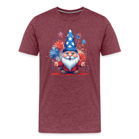 Load image into Gallery viewer, &quot;Yankee Doodle Dandy Gnome&quot; - Charming Men&#39;s Premium 4th of July T-Shirt - heather burgundy
