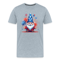 Load image into Gallery viewer, &quot;Yankee Doodle Dandy Gnome&quot; - Charming Men&#39;s Premium 4th of July T-Shirt - heather ice blue
