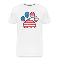 Load image into Gallery viewer, &quot;Pawtriotic Spirit&quot; - Men&#39;s Premium 4th of July T-Shirt - white
