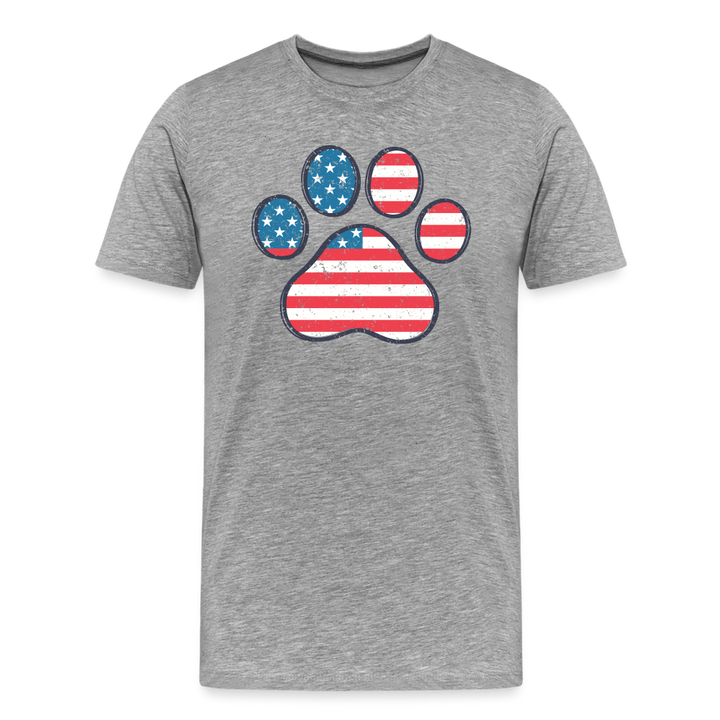 "Pawtriotic Spirit" - Men's Premium 4th of July T-Shirt - heather gray