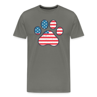 Load image into Gallery viewer, &quot;Pawtriotic Spirit&quot; - Men&#39;s Premium 4th of July T-Shirt - asphalt gray
