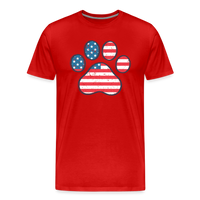 Load image into Gallery viewer, &quot;Pawtriotic Spirit&quot; - Men&#39;s Premium 4th of July T-Shirt - red

