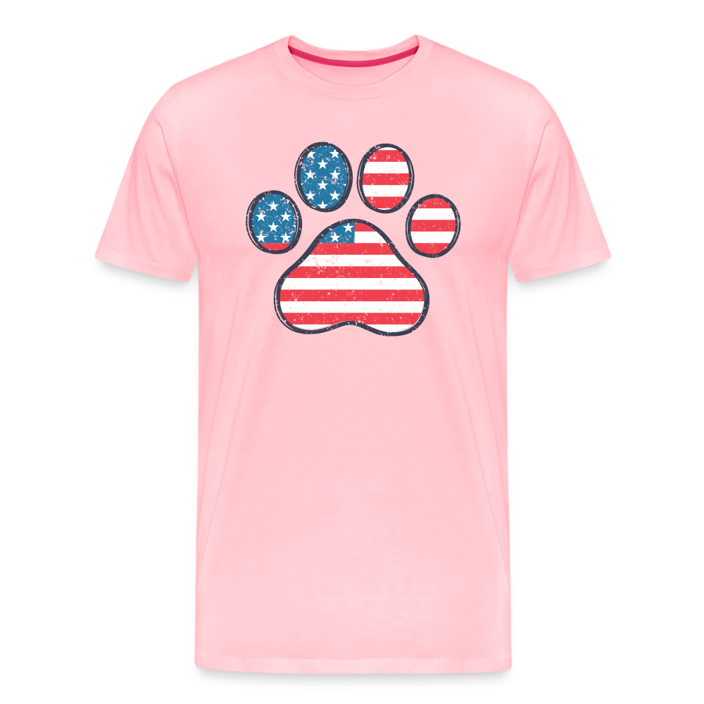 "Pawtriotic Spirit" - Men's Premium 4th of July T-Shirt - pink