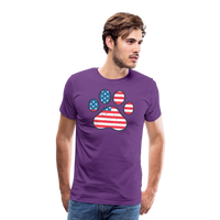 Load image into Gallery viewer, &quot;Pawtriotic Spirit&quot; - Men&#39;s Premium 4th of July T-Shirt - purple

