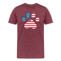 Load image into Gallery viewer, &quot;Pawtriotic Spirit&quot; - Men&#39;s Premium 4th of July T-Shirt - heather burgundy
