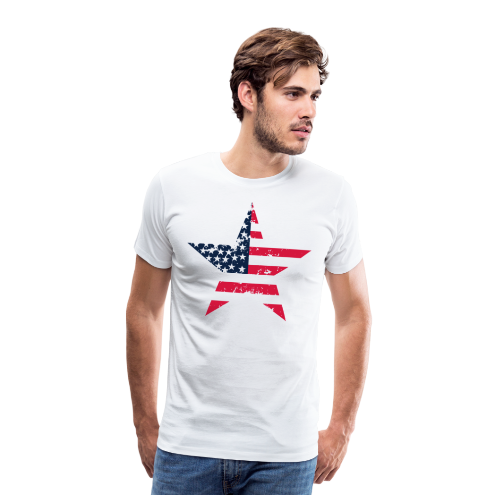 "Stellar Pride" - Men's Premium 4th of July T-Shirt - white