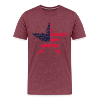 Load image into Gallery viewer, &quot;Stellar Pride&quot; - Men&#39;s Premium 4th of July T-Shirt - heather burgundy
